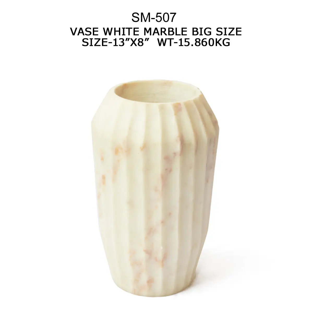 VASE SAMPLE NO. 6 IN WHITE MARBLE BIG SIZE